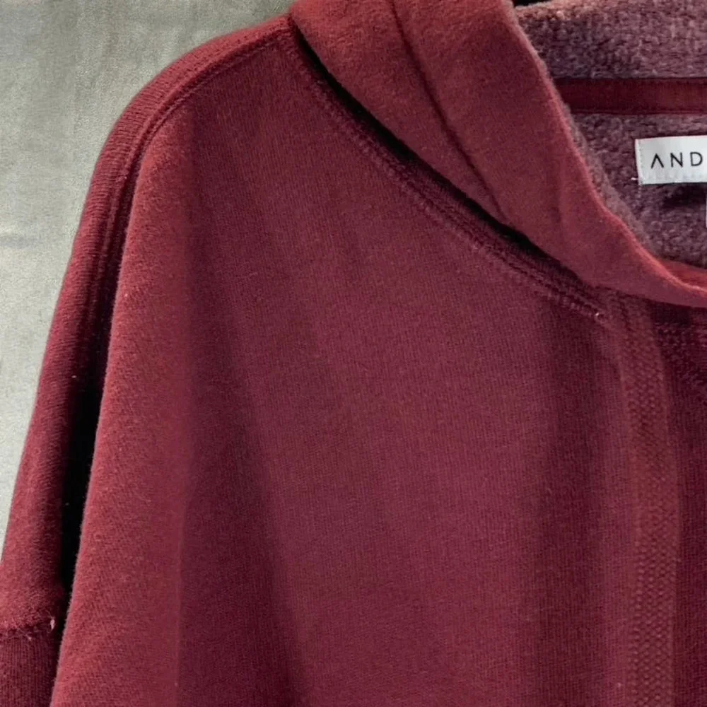 And Now This Men's Maroon Fleece Drawstring Pullover Hoodie SZ XL - Picture 3 of 10
